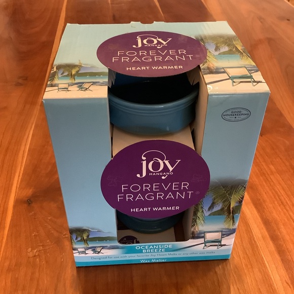 Joy Mangano Electric Wax Heat Warmer Ocean Breeze Blue Ceramic - Picture 2 of 7